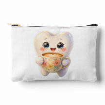 かわいい歯のコーヒードリンク かわいい小さいポーチ