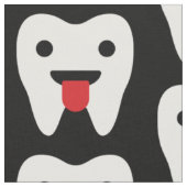 かわいい歯のハートパターン ファブリック (クローズアップ)