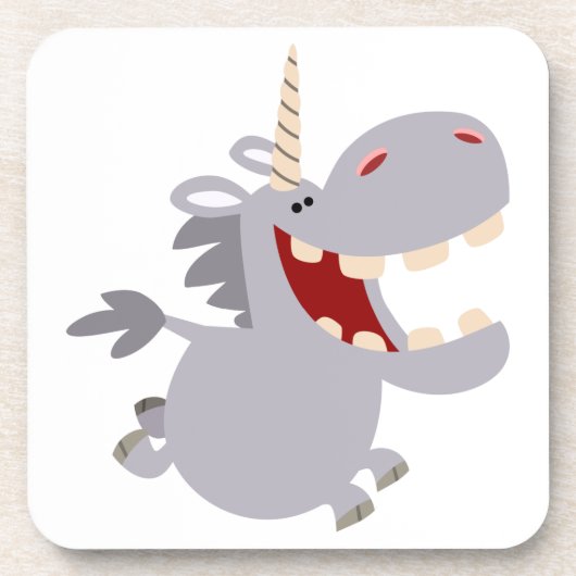 かわいい歯のマンガUnicornコースターセット コースター (正面)