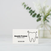 かわいい歯のラインアート 小児歯科 予約カード (スタンド正面)