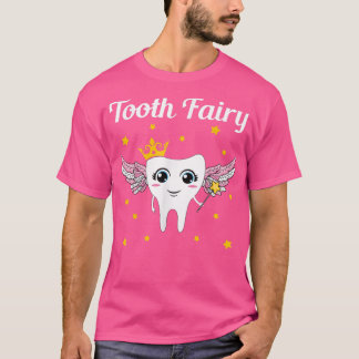 かわいい歯の妖精の歯科ハロウィーンのコスチューム歯科医 Tシャツ