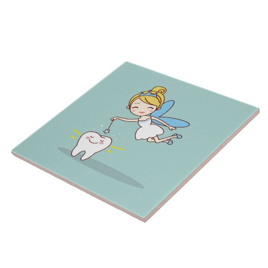 かわいい歯の妖精の背景 タイル (側面)
