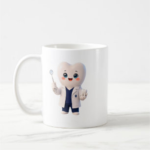 かわいい歯の歯科医キャラクター コーヒーマグ コーヒーマグカップ