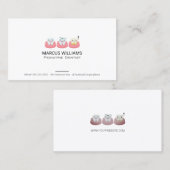 かわいい歯の歯茎のアイコン 名刺 (正面/裏面)