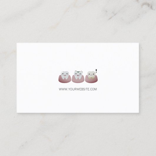 かわいい歯の歯茎のアイコン 名刺 (裏面)