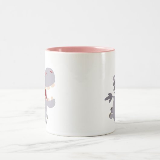 かわいい歯の漫画ユニコーンマグ ツートーンマグカップ (中央)