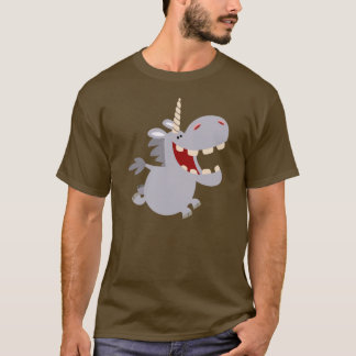 かわいい歯の漫画ユニコーンTシャツ Tシャツ