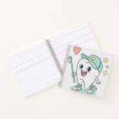 かわいい歯の漫画 – 子供の歯科ノート ノートブック (内部)