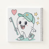 かわいい歯の漫画 – 子供の歯科ノート ノートブック (裏面)