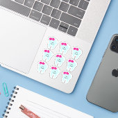 かわいい歯の脱硝シール シール (ノートパソコンとiPhone)