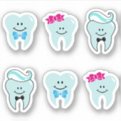 かわいい歯の脱硝シール シール (正面)