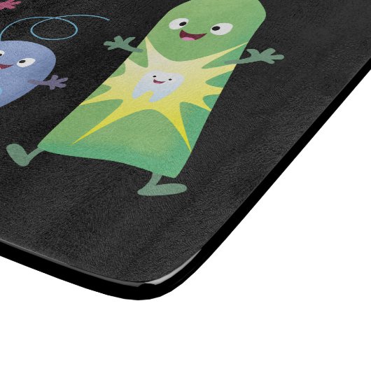 かわいい歯ブラシ歯磨き歯磨き用フロス漫画 カッティングボード (角)