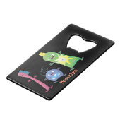 かわいい歯ブラシ歯磨き歯磨き用フロス漫画 クレジットカード栓抜き (裏面アングル)