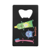 かわいい歯ブラシ歯磨き歯磨き用フロス漫画 クレジットカード栓抜き (裏面)