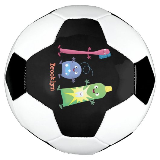 かわいい歯ブラシ歯磨き歯磨き用フロス漫画 サッカーボール (回転)