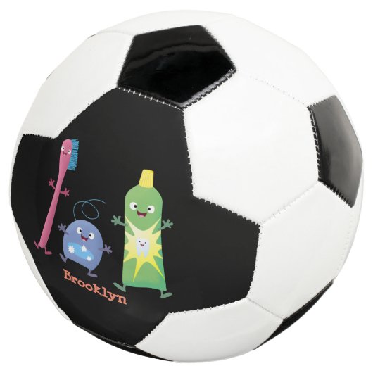 かわいい歯ブラシ歯磨き歯磨き用フロス漫画 サッカーボール (3/4)