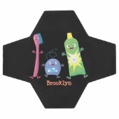 かわいい歯ブラシ歯磨き歯磨き用フロス漫画 サッカーボール (フラット)