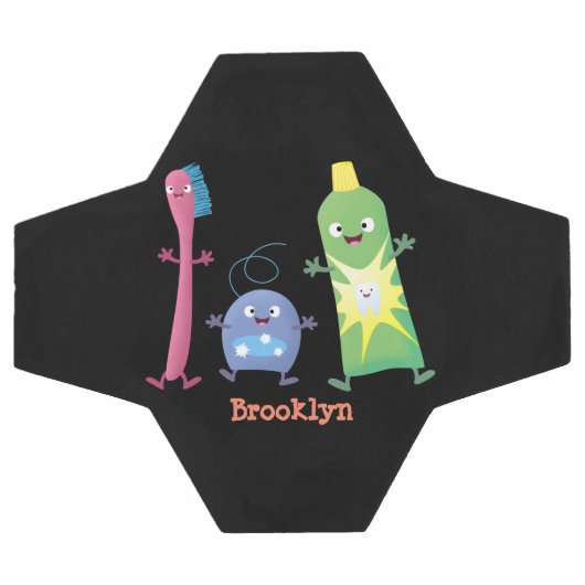 かわいい歯ブラシ歯磨き歯磨き用フロス漫画 サッカーボール (フラット)