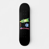 かわいい歯ブラシ歯磨き歯磨き用フロス漫画 スケートボード (正面)