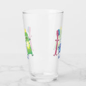 かわいい歯ブラシ歯磨き歯磨き用フロス漫画 タンブラーグラス (左)