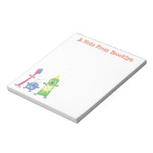 かわいい歯ブラシ歯磨き歯磨き用フロス漫画 ノートパッド (回転)