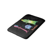 かわいい歯ブラシ歯磨き歯磨き用フロス漫画 バスマット (アングル)