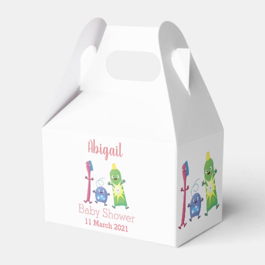 かわいい歯ブラシ歯磨き歯磨き用フロス漫画 フェイバーボックス (正面サイド)