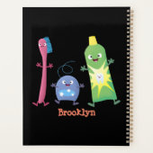 かわいい歯ブラシ歯磨き歯磨き用フロス漫画 プランナー手帳 (裏面)