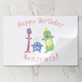 かわいい歯ブラシ歯磨き歯磨き用フロス漫画 ペーパーパッド (折り畳み)