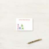 かわいい歯ブラシ歯磨き歯磨き用フロス漫画 ポストイット (デスク上)