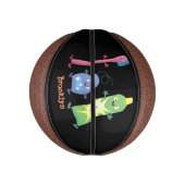 かわいい歯ブラシ歯磨き歯磨き用フロス漫画 ミニバスケットボール (縦)