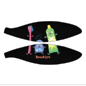 かわいい歯ブラシ歯磨き歯磨き用フロス漫画 ミニバスケットボール (パネル)