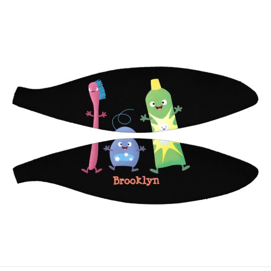 かわいい歯ブラシ歯磨き歯磨き用フロス漫画 ミニバスケットボール (パネル)