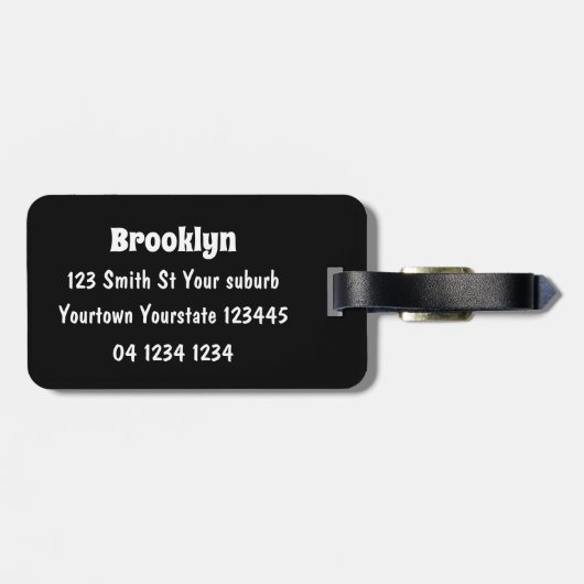 かわいい歯ブラシ歯磨き歯磨き用フロス漫画 ラゲッジタグ (裏面横)