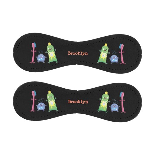 かわいい歯ブラシ歯磨き歯磨き用フロス漫画 野球ボール (パネル)