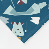 かわいい歯医者の歯形衛生士の名前 フリースブランケット (角)