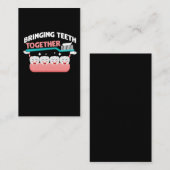 かわいい歯磨き歯磨き歯科歯科医助手 名刺 (正面/裏面)