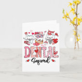 かわいい歯科チーム バレンタインデーおめでとう カード (黄色い花)