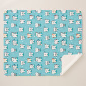 かわいい歯科パターン シェルパブランケット (正面(横))