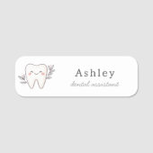 かわいい歯科助手 名札 (正面)