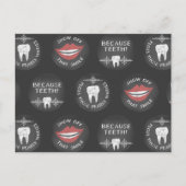 かわいい歯科医のパターン - ユニークな歯科衛生士 ポストカード (正面)