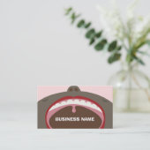 かわいい歯科医の子供のデンタルケア 名刺 (スタンド正面)