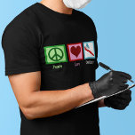 かわいい歯科医ピースラブ歯科 Tシャツ<br><div class="desc">歯科医素晴らし用のピースラブ歯科Tシャツ。歯科の専門家のための歯磨き粉で満たされた平和のサイン、ハート、歯ブラシ。</div>