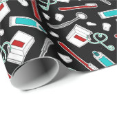 かわいい歯科医/歯科衛生士の包装紙 ラッピングペーパー (ロールコーナー)