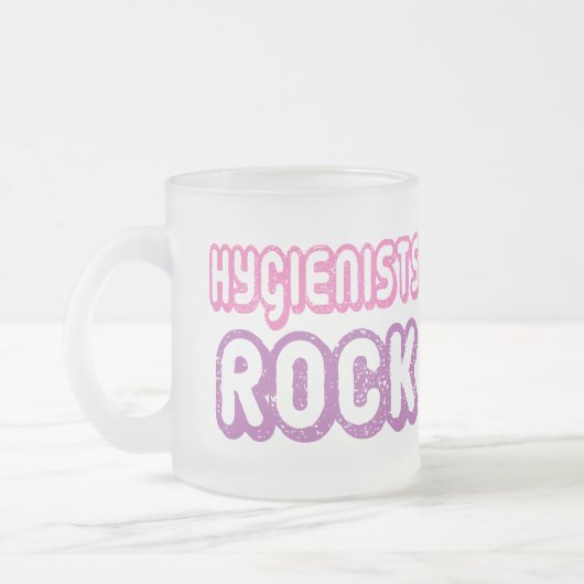 かわいい歯科衛生士の石 フロストグラスマグカップ (左)