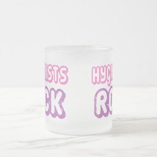 かわいい歯科衛生士の石 フロストグラスマグカップ (中央)