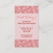 かわいい歯-ピンクのカスタムな縦の名刺 名刺 (裏面)