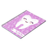 かわいい歯-紫色のカスタムなノート ノートブック (左側)