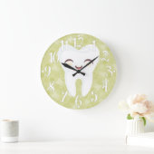 かわいい歯-緑の柱時計 ラージ壁時計 (ホーム)