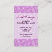 かわいい歯- Briteの紫色のカスタムな縦の名刺 名刺 (裏面)